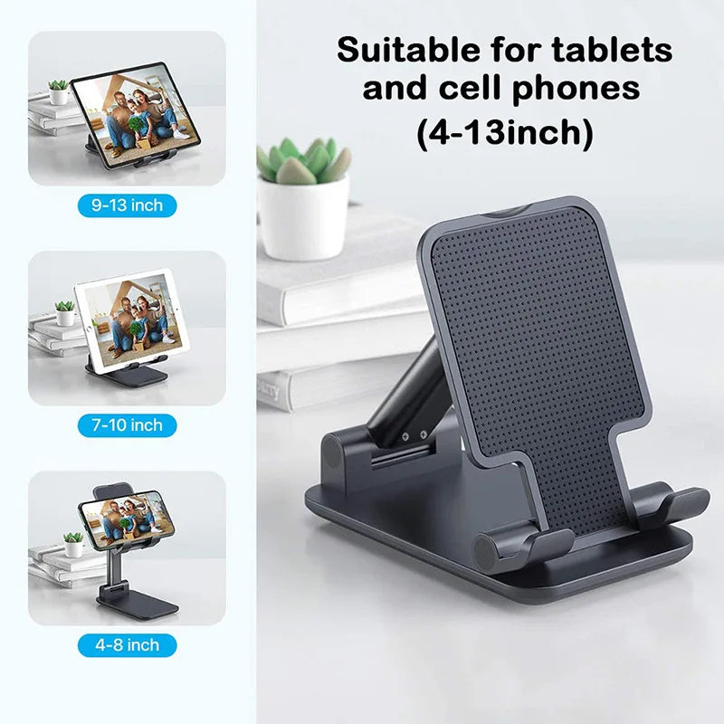Foldable ABS Desktop Mobile Phone Stand For iPad iPhone 16 15 Smartphone Support Tablet Desk Cell Phone Portable Holder Bracket