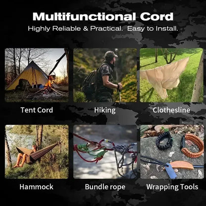 5/15/30m Paracord Rope 7 Strand 4mm Military Tactical 550 Parachute Cord Camping Accessories Outdoor Survival DIY Bracelet Line