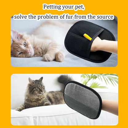 Pet hair removal tools reusable gloves, pet double-sided beauty gloves, carpet removal pet fur hair pet supplies