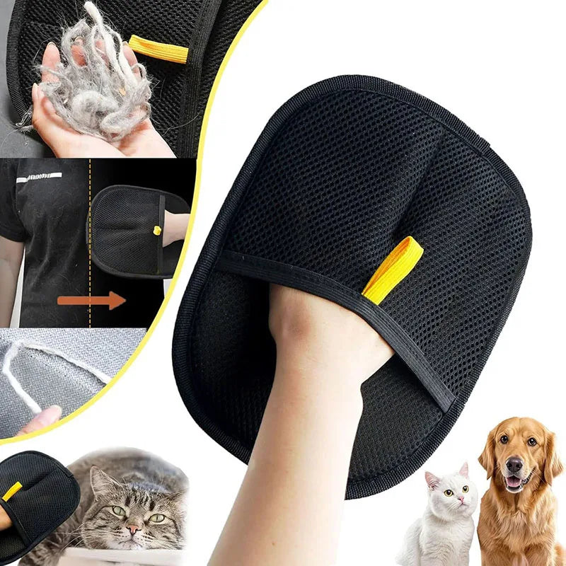 Pet hair removal tools reusable gloves, pet double-sided beauty gloves, carpet removal pet fur hair pet supplies