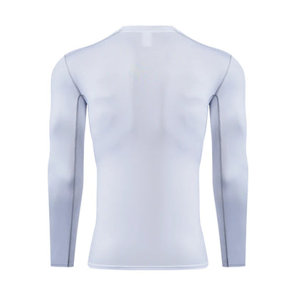 2024 Men's Long Sleeved Sports T-Shirt With High Elasticity And Quick Drying Solid Color Long Sleeves